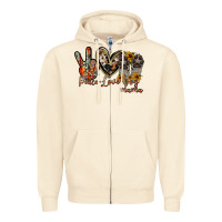 Sandshell peace love dog mama Zipper Hoodie - RacoonDesign