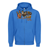 True Royal peace love dog mama Zipper Hoodie - RacoonDesign