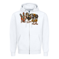 White peace love dog mama Zipper Hoodie - RacoonDesign