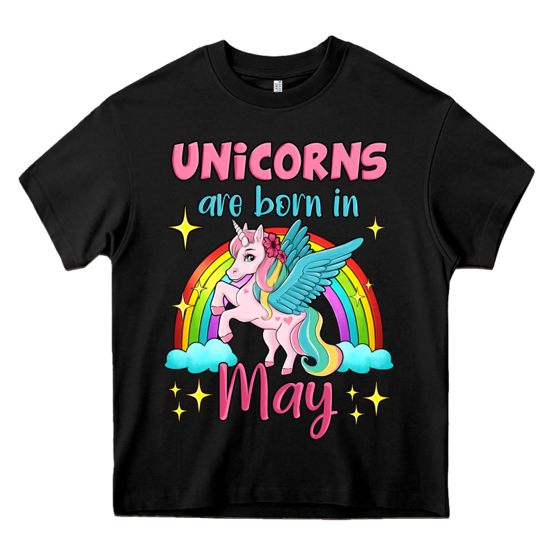 Unicorns Are Born In May Heavy Core Tee by Jasminsmagicworld | Teevron
