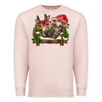 Pale Pink Christmas donkeys Premium Sweatshirt - BarkalooDesign