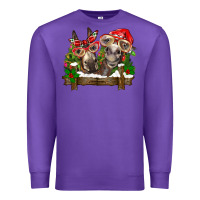 Purple Christmas donkeys Premium Sweatshirt - BarkalooDesign