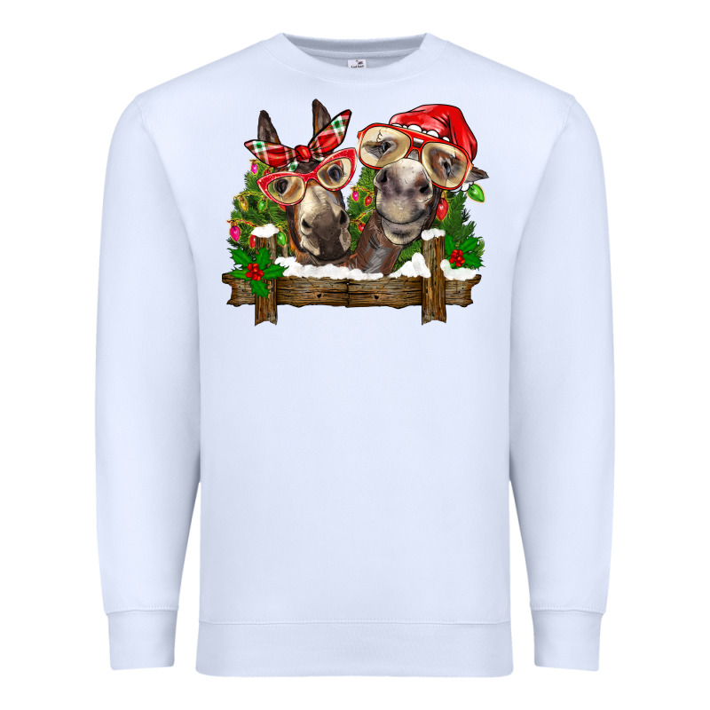 Christmas Donkeys Premium Sweatshirt by BarkalooDesign | Teevron