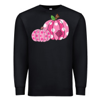 Black halloween fall pink pumpkin Premium Sweatshirt - trangStudio