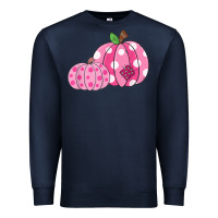 Navy halloween fall pink pumpkin Premium Sweatshirt - trangStudio