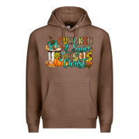 Chestnut Pumpkin spice and Jesus Christ Premium Hoodie - RanaPortraitStore