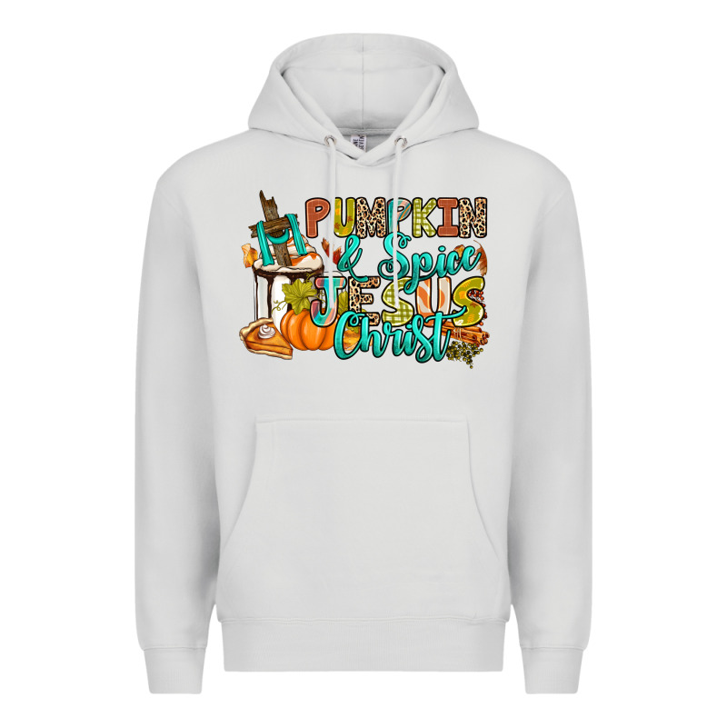 Pumpkin Spice And Jesus Christ Premium Hoodie by RanaPortraitStore | Teevron