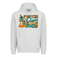 Dove Grey Pumpkin spice and Jesus Christ Premium Hoodie - RanaPortraitStore