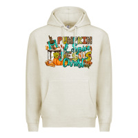 Oatmeal Heather Pumpkin spice and Jesus Christ Premium Hoodie - RanaPortraitStore
