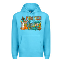 Ocean Blue Pumpkin spice and Jesus Christ Premium Hoodie - RanaPortraitStore