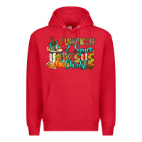 Red Pumpkin spice and Jesus Christ Premium Hoodie - RanaPortraitStore