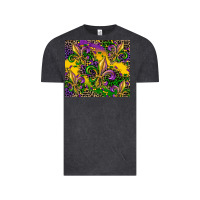 Vintage Black mardi gras fleur de lis Vintage Tee - CowGirlArtShop