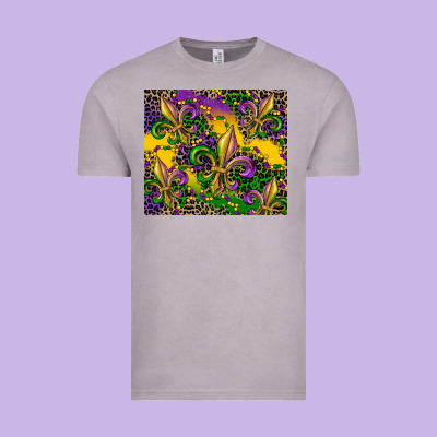 Mardi Gras Fleur De Lis Vintage Tee Designed By Cowgirlartshop