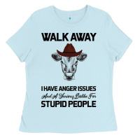 Baby Blue trusting people turned me into the heifer i am tod  black Ladies Tee - Bettercallsaul