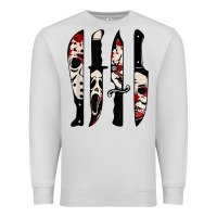 Dove Grey knives horror movie friday halloween horror ghost Premium Sweatshirt - trangStudio