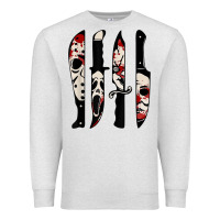 Oatmeal Heather knives horror movie friday halloween horror ghost Premium Sweatshirt - trangStudio