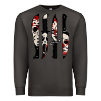Smoke knives horror movie friday halloween horror ghost Premium Sweatshirt - trangStudio