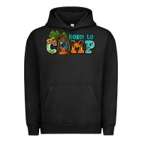 Pigment Black born to camp with guitar Urban Hoodie - AdoDesignShop