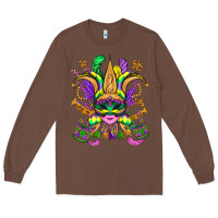 Chestnut mardi gras mask Long Sleeve Tee - OliviaCreatesArt