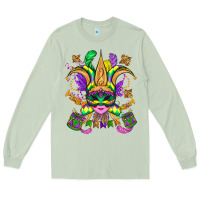 Matcha mardi gras mask Long Sleeve Tee - OliviaCreatesArt