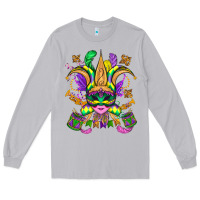 Moon Dust mardi gras mask Long Sleeve Tee - OliviaCreatesArt
