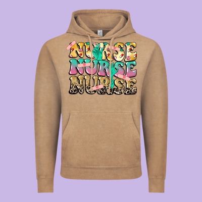 Nurse Nurse Nurse Vintage Hoodie Designed By Cowgirlartshop