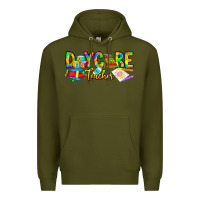 Army Green daycare teacher Premium Hoodie - CowhideDigitalArt
