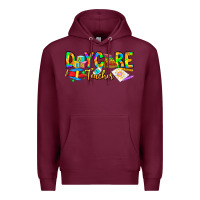 Burgundy daycare teacher Premium Hoodie - CowhideDigitalArt