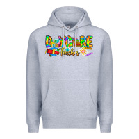 Heather Grey daycare teacher Premium Hoodie - CowhideDigitalArt