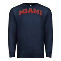 Navy Miami Ohio Classic Athletic Sports Distressed Premium Sweatshirt - trangStudio