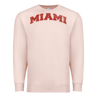 Pale Pink Miami Ohio Classic Athletic Sports Distressed Premium Sweatshirt - trangStudio