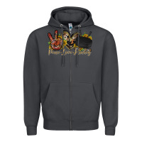 Smoke peace love hockey Zipper Hoodie - RacoonDesign
