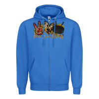 True Royal peace love hockey Zipper Hoodie - RacoonDesign