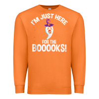Carrot teacher halloween bookworm just here for the boooks ghost tank top Premium Sweatshirt - trangStudio
