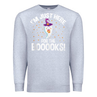 Heather Grey teacher halloween bookworm just here for the boooks ghost tank top Premium Sweatshirt - trangStudio