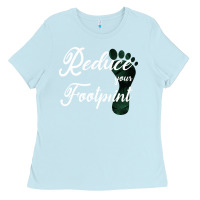 Baby Blue Climate Change Reduce Your Carbon Footprint Gift Ladies Tee - Bettercallsaul
