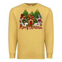 Antique Gold merry christmas gnomies Premium Sweatshirt - BarkalooDesign