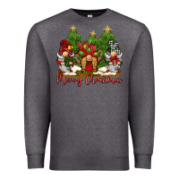 Charcoal Heather merry christmas gnomies Premium Sweatshirt - BarkalooDesign