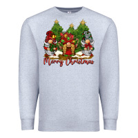 Heather Grey merry christmas gnomies Premium Sweatshirt - BarkalooDesign