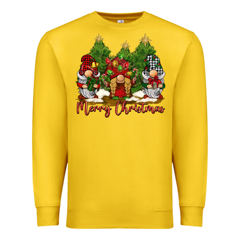 Merry Christmas Gnomies Premium Sweatshirt by BarkalooDesign | Teevron