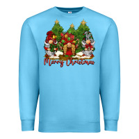 Ocean Blue merry christmas gnomies Premium Sweatshirt - BarkalooDesign