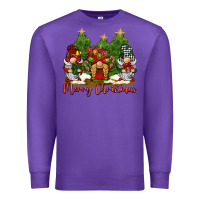 Purple merry christmas gnomies Premium Sweatshirt - BarkalooDesign