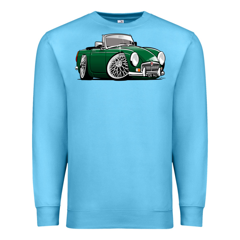 Mg Mgb Roadster Personalized Caricature Yok94j Family Premium Sweatshirt by trangStudio | Teevron