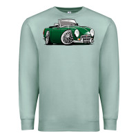 Seafoam MG MGB roadster personalized caricature YOK94J family Premium Sweatshirt - trangStudio
