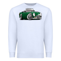 White MG MGB roadster personalized caricature YOK94J family Premium Sweatshirt - trangStudio