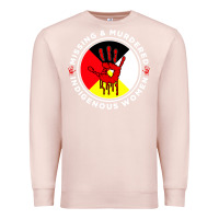 Pale Pink MMIW Missing & Murdered Indigenous Women Medicine wheel mmiw Premium Sweatshirt - trangStudio