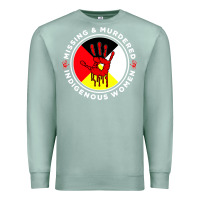 Seafoam MMIW Missing & Murdered Indigenous Women Medicine wheel mmiw Premium Sweatshirt - trangStudio