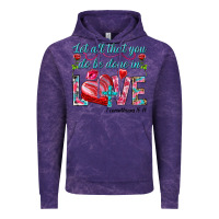 Cloud Purple Let all that you do be done in love 1 corinthians Vintage Hoodie - HowdyJamesFarm