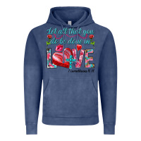 Vintage Denim Let all that you do be done in love 1 corinthians Vintage Hoodie - HowdyJamesFarm