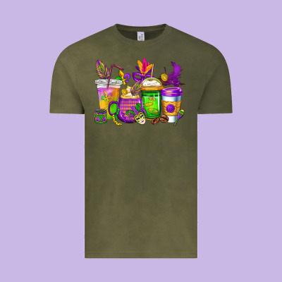Mardi Gras Coffee Cups Cowgirl Vintage Tee Designed By Cowgirlartshop